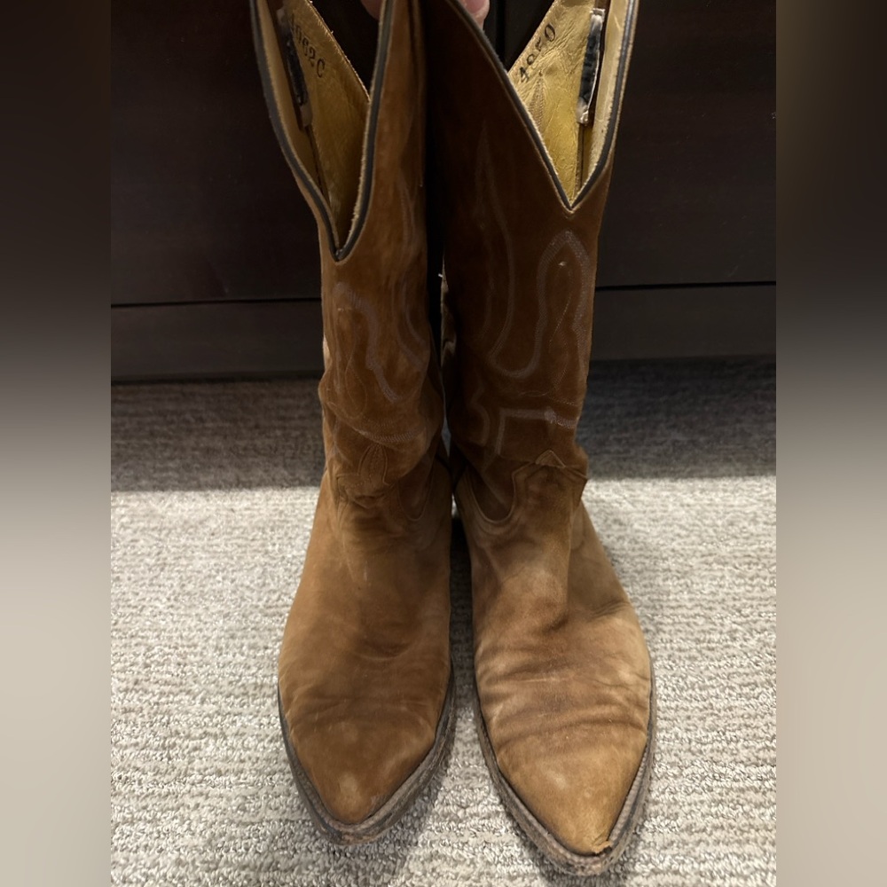 Billy Martin’s New York Vintage Suede Western Cowboy Boots – Women’s 9.5B
